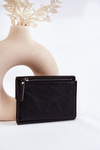 Damski Mały Portfel Na Magnes Czarny Zaya