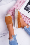 Wsuwane Zamszowe Espadryle Camel Mariako