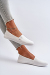 Tenisówki Trampki Slip-On Damskie Białe Adrancia