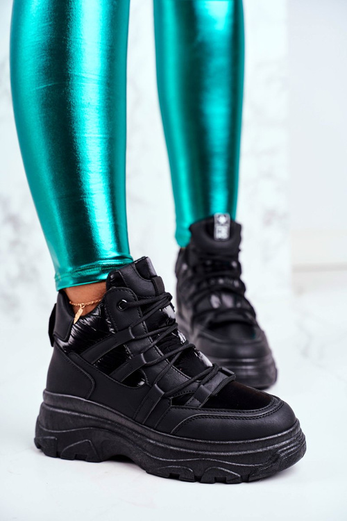 Sportowe Damskie Buty Czarne Granto