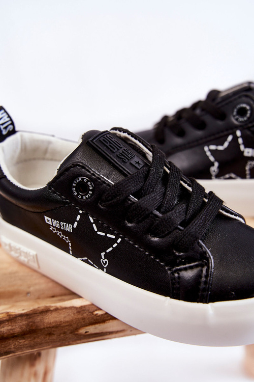 Dziecięce Buty Sportowe Sznurowane Big Star KK374223 Czarne