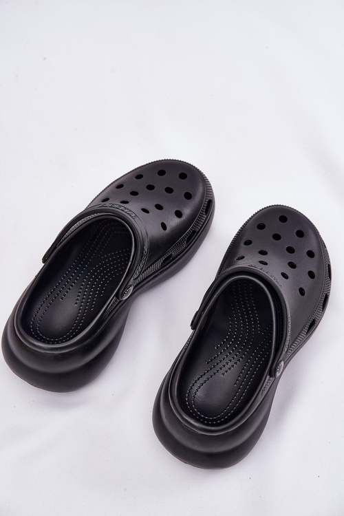 Piankowe Klapki Damskie Na Masywnej Podeszwie Big Star RR274A118 Czarne