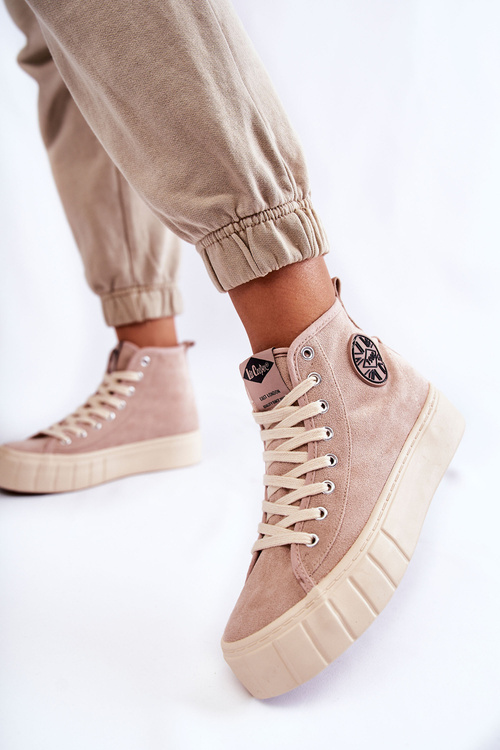 Wysokie Trampki Lee Cooper LCJ-22-31-1434L Beżowe