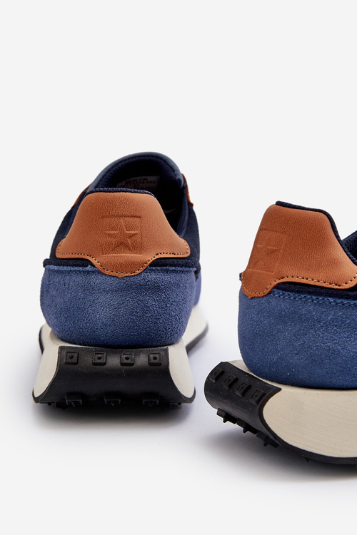 Męskie Sneakersy Memory Foam System Big Star NN174356 Granatowe