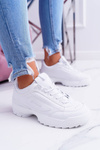 Sportowe Damskie Białe Buty Faqundo