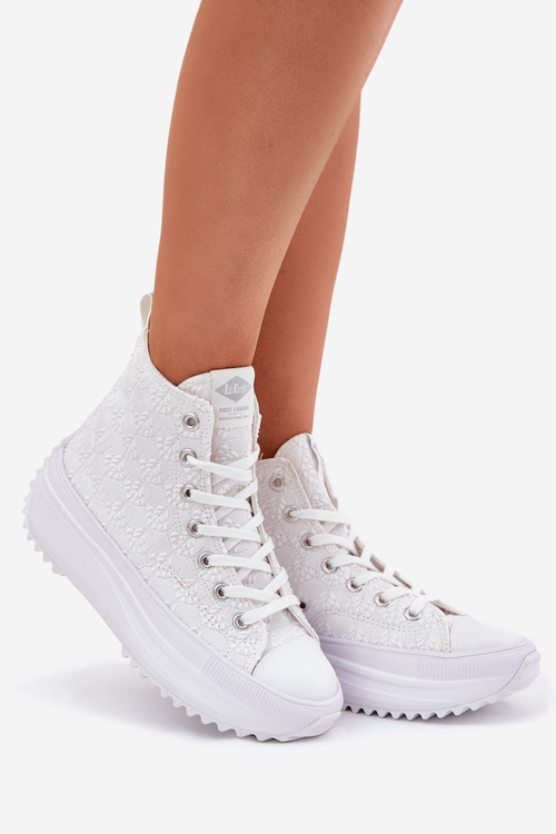 Wysokie Trampki Damskie Lee Cooper LCW-25-31-3461L Białe