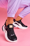 Sportowe Damskie Buty Kolorowe Czarne Pinner