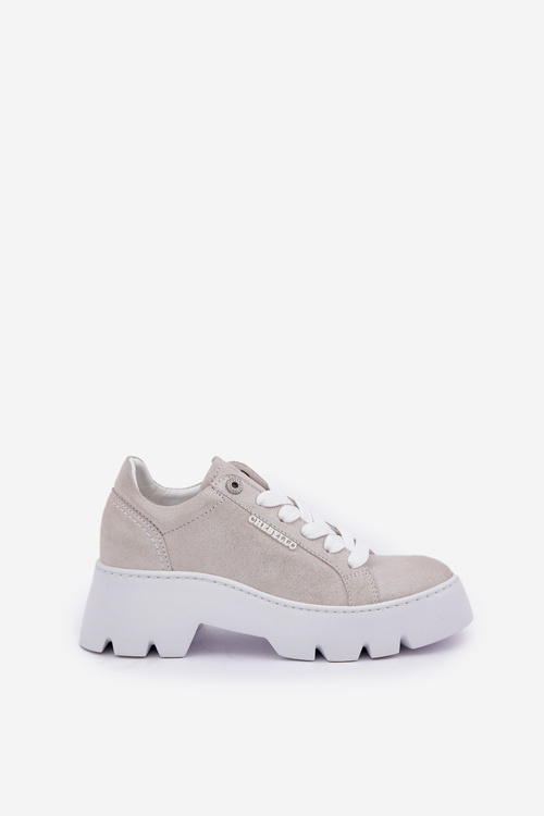 Sneakersy Buty Sportowe Na Platformie CheBello 4632 Srebrne