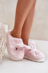 Futrzane Kapcie Z Motywem Króliczka Różowe Natasha