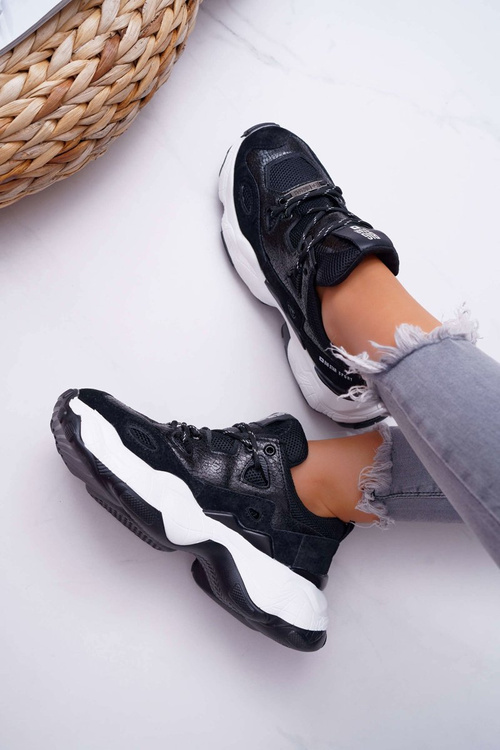 Damskie Sportowe Obuwie Big Star by Daniel Lopez Czarne FF274431