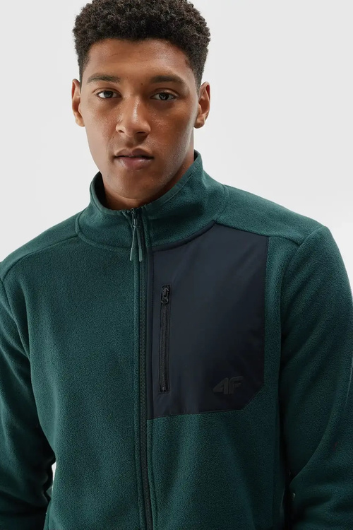 Polar Męski Ze Stójką Regular 4F 4FWAW24TFLEM250-40S Ciemnozielony