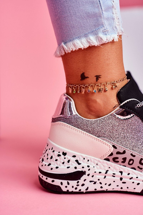 Sportowe Damskie Buty Gruba Podeszwa Czarne Nokien