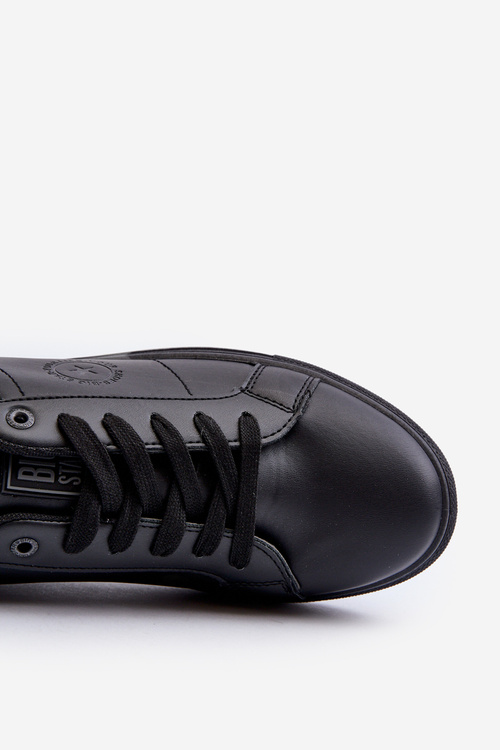 Niskie Trampki Męskie Eko Skóra Big Star NN174284 Czarne