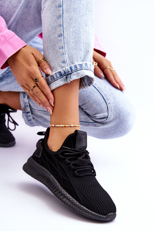 Damskie Wsuwane Sneakersy Big Star LL274711 Czarne