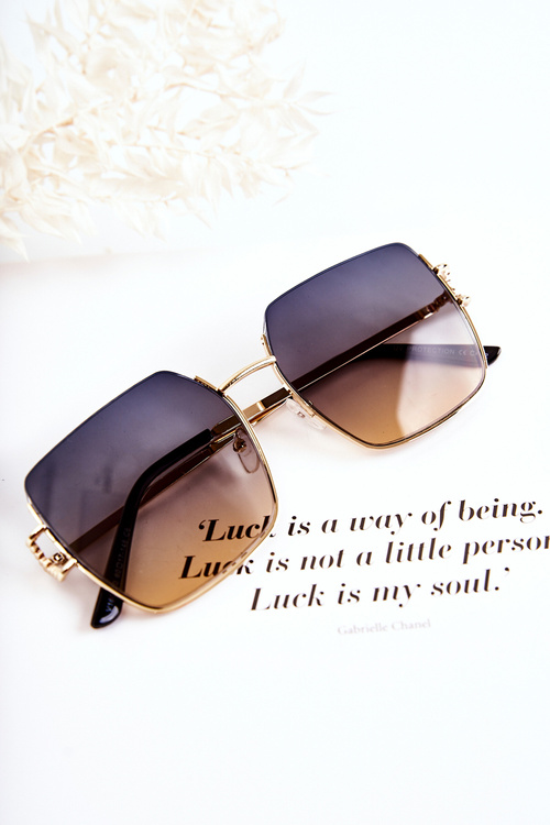 Duże Okulary Przeciwsłoneczne Ombre V160020 Niebieskie