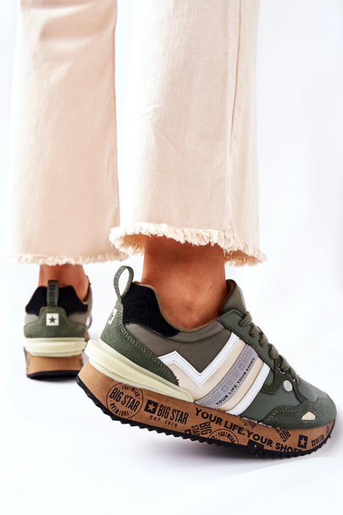 Damskie Sportowe Buty Big Star II274299 Khaki
