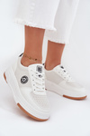 Sneakersy Damskie Na Platformie Big Star RR274572 HI-POLY SYSTEM Białe