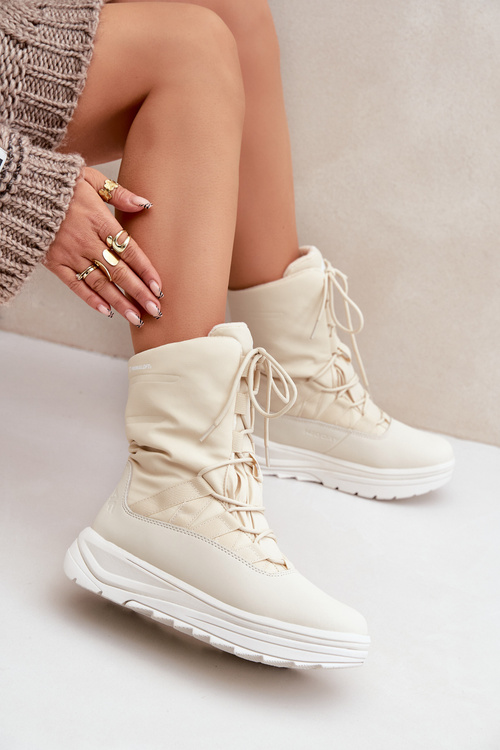 Damskie Śniegowce INUA Z Ociepliną Primaloft 4F 4FRAW24FSBSF012 Beżowe