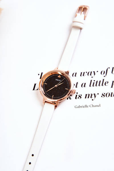 Damski Zegarek Na Cienkim Pasku Ernest Biały