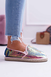Espadryle Damskie Big Star Opalizujące Cekiny DD274A164