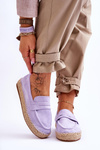 Damskie Zamszowe Espadryle Fioletowe Keyla