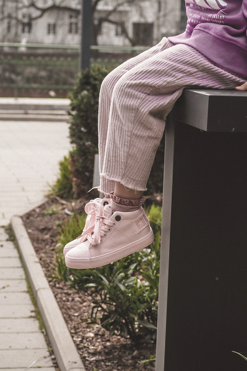 Dziecięce Klasyczne Wysokie Trampki Big Star LL374003 Różowe