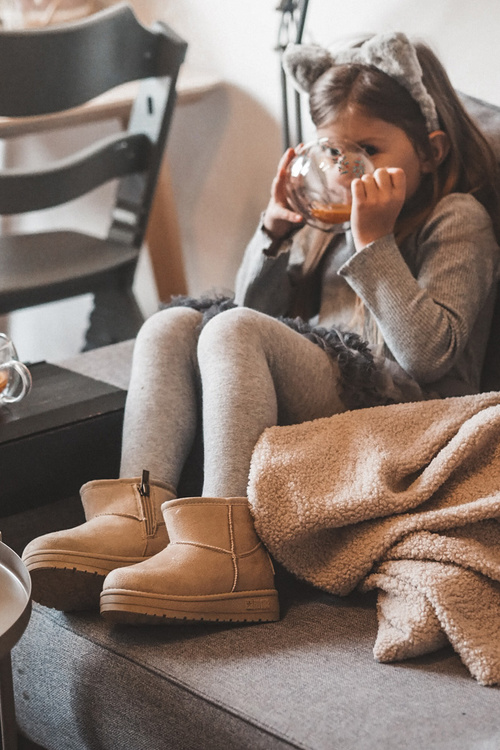 Dziecięce Śniegowce Ocieplane Na Suwak Beżowe Big Star MM374098