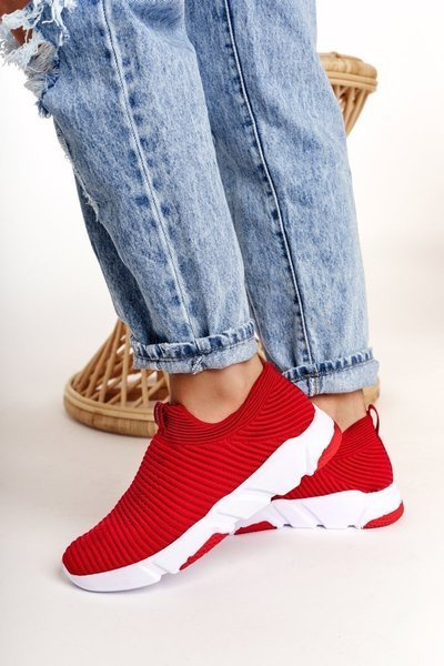 Damskie Sportowe Buty Slip-on Big Star DD274463 Czerwone
