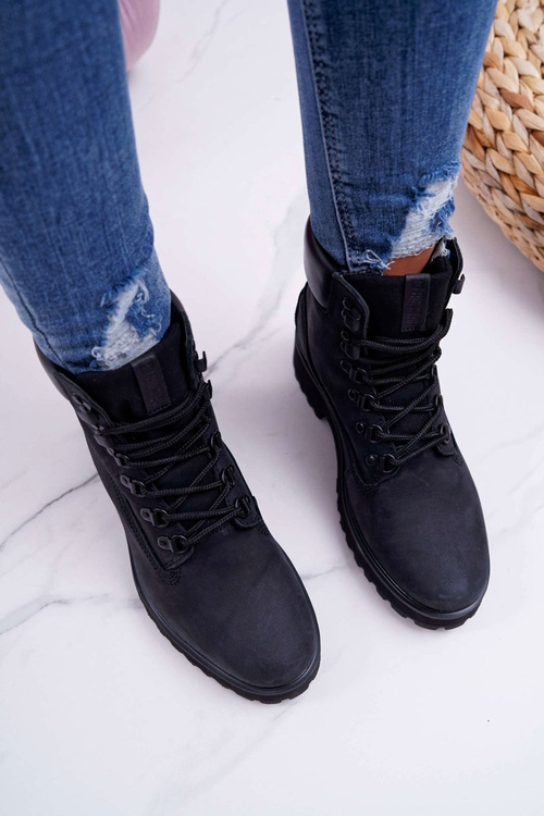 Damskie Botki Trapery Big Star Czarne EE274033