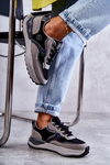 Damskie Sneakersy Sportowe Big Star KK274100 Czarno-Szare