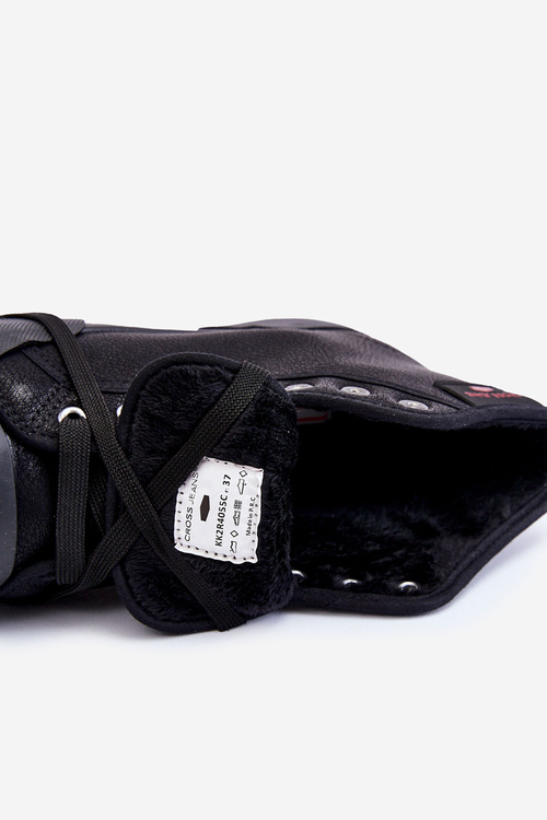 Damskie Wysokie Trampki Cross Jeans KK2R4055C Czarne