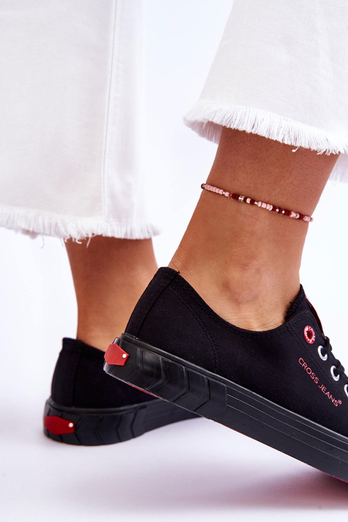 Klasyczne Damskie Trampki Cross Jeans LL2R4051 Czarne