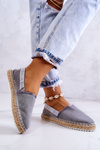 Materiałowe Espadryle Wsuwane Big Star JJ274876 Szare