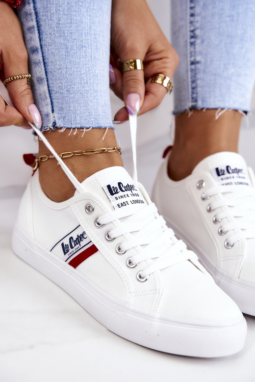 Tenisówki Trampki Lee Cooper LCW-22-31-0830L Białe