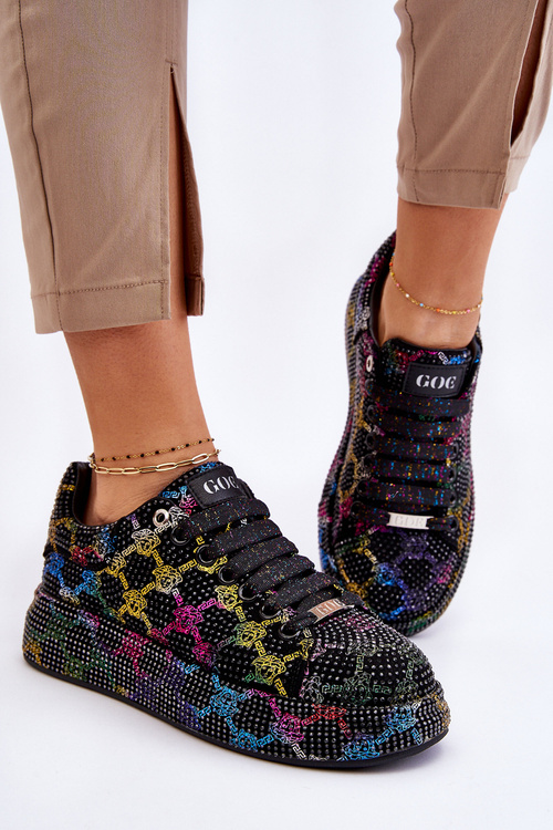 Damskie Buty Sportowe Z Dżetami GOE LL2N4010 Czarne