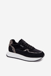 Zamszowe Sneakersy Damskie Big Star OO274A312 HI-POLY SYSTEM Czarne Panterka