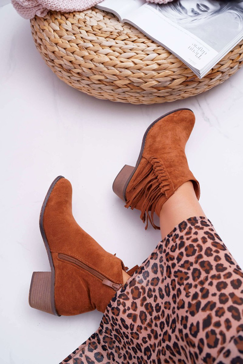 Botki Damskie Kowbojki Camel Agnes