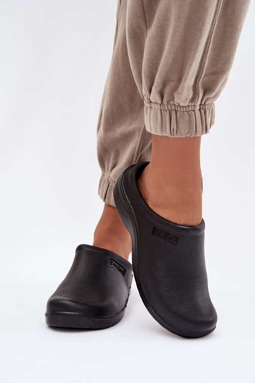 Piankowe Klapki Chodaki Damskie Czarne Parissa