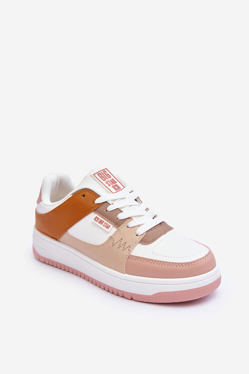 Damskie Buty Sportowe Sneakersy Big Star MM274355 Brązowo-Różowe