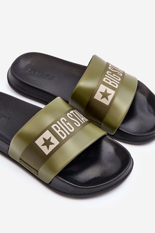 Męskie Klasyczne Klapki Big Star LL174458 Khaki