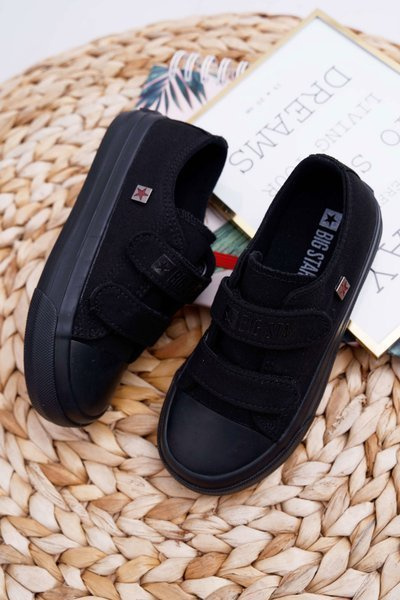 Dziecięce Trampki Na Rzepy Big Star FF374095 Czarne
