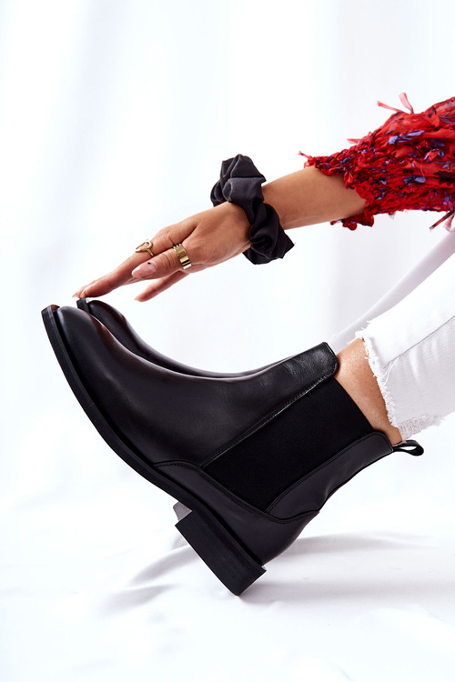 Skórzane Sztyblety Laura Messi Czarne 2353