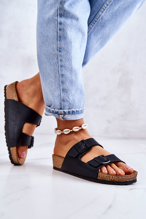 Damskie Klapki Wsuwane Inblu NM000028 Czarne