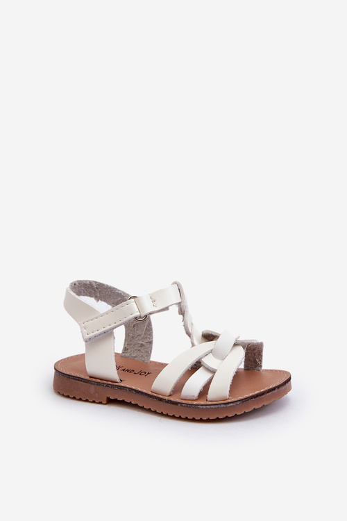 Dziecięce Sandałki Zapinane Na Rzep Białe Marimona