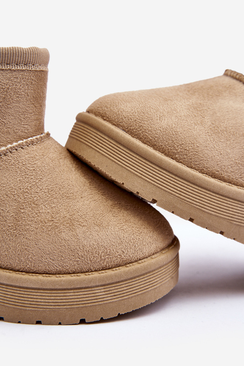 Dziecięce Śniegowce Ocieplane Na Suwak Beżowe Big Star MM374098