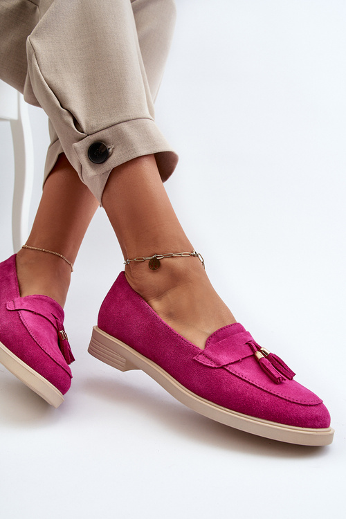 Zazoo 3420 Zamszowe Mokasyny Damskie Na Płaskim Obcasie Fuskja