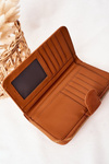 Duży Portfel Damski Z Kieszenią Brązowy