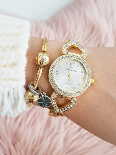 Damski Zegarek Giorgio & Dario Z Cyrkoniami Emrat Złoty