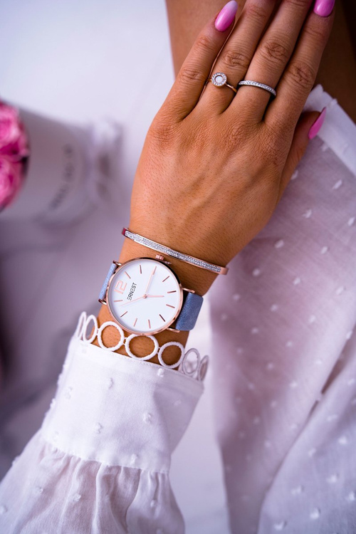 Damski Zegarek Ernest Niebieski Claire