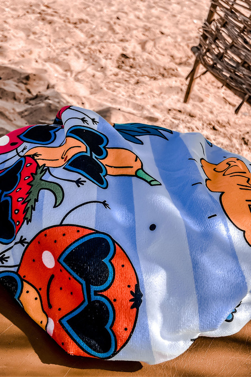 Plecak Torba Ręcznik 3w1 Paski Biało-Niebieskie